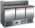 Mesa GN1/1 3 Puertas Preparación Ensaladas con Encimera de Granito de 1365 x700 x1010h mm PEKIN PS903