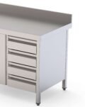 Módulo de 4 Cajones Acero Inoxidable Para Mesa Fondo 700 400x610x590h mm WTA070040D4