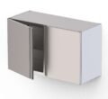 Armario Mural Acero Inoxidable Con 2 Puertas Abatibles 800x400x600h mm WMC080460SW