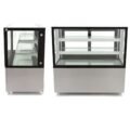 Vitrina Mostrador Refrigerada Ventilada Total Cristal Recto con 2 estantes de cristal 915X675X1235h mm Línea Pekín XC900Z