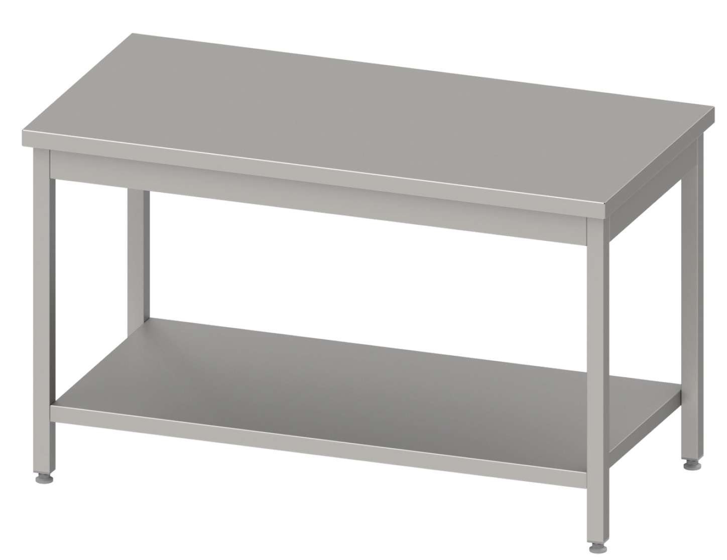 Mesa Central acero inoxidable AISI 201 con estante 2000x600x850 mm MC206 Línea Varsovia (950106200)