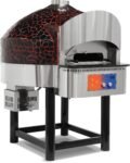 Horno de Pizza a Gas con Base de Piedra rotativa 6 pizzas de Diámetro 300 mm EMPSPO04 Línea Estambul