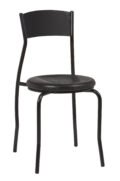 Silla Interior Armazón Plastificado Negro y Asiento Espuma Integral ASIA ESP