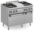Cocina a gas 4 fuegos 4x7 Kw  y Plancha Central 5,5Kw con Horno a Gas MFB711MFG4XL MAGISTRA PLUS 700