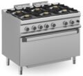 Cocina a gas 6 fuegos 6x7 Kw con Horno EXTRA GRANDE a Gas MFB711FGMXL MAGISTRA PLUS 700